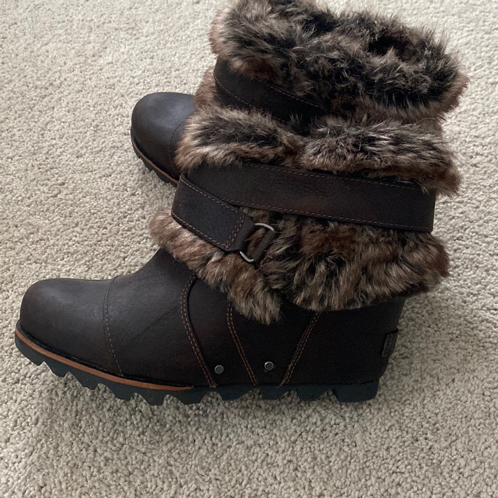 Sorel Joan of Arctic Wedge Faux Fur Ankle Bootie